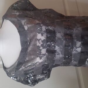 Sequin Mist Grey Blouse